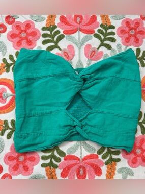 Green Twist-Front Women's Tank Top